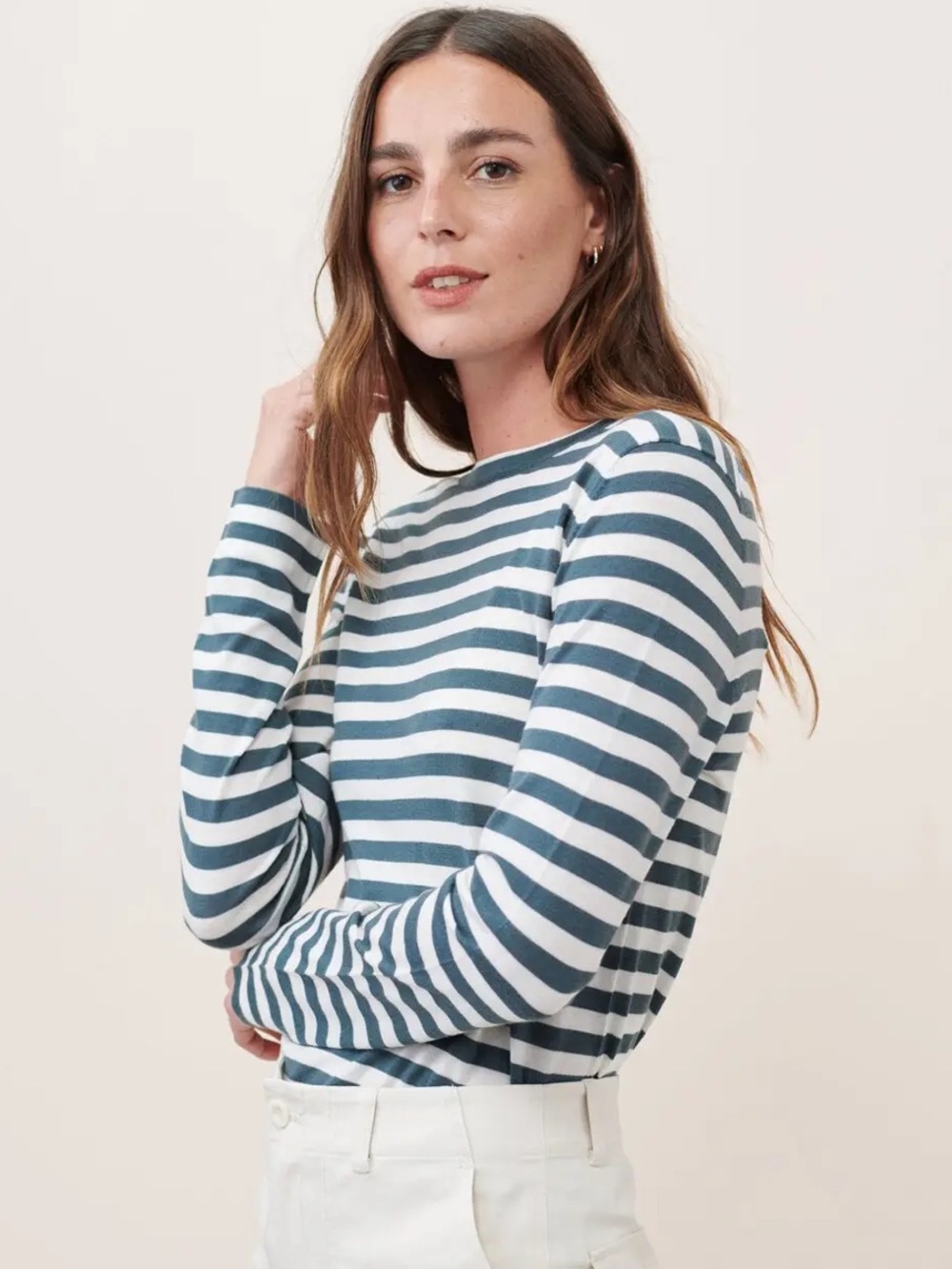 Jenni Kayne Mercer Merino Crewneck Sweater in Ink